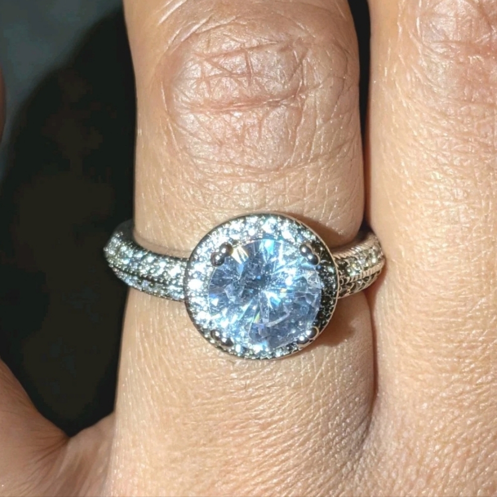 Stunning 3 Ct  Cushion Lab Created Diamond 925 Silver Ring For Men/Women Sz 6 - Picture 15 of 17